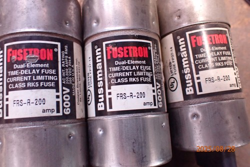 3, FUSETRON BUSSMANN FRS-R-200 200AMP FUSIBILI - Foto 4 di 7