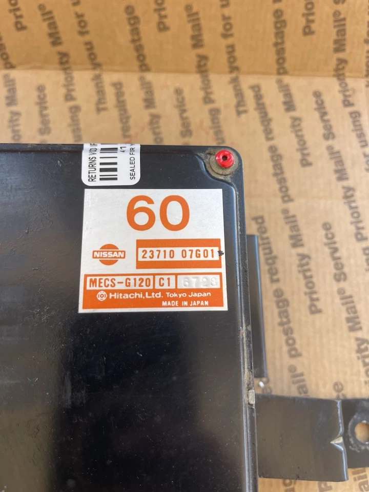 1987 NISSAN D21 PICKUP ECU ECM PCM MODULE PCM MECS-G120 23710 07G01 - Image 2 of 4