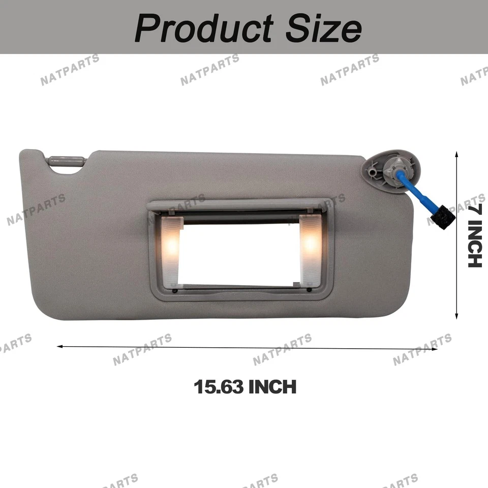 Солнцезащитный козырек для правостороннего пассажира с подсветкой подходит для 08–17 Honda Accord 83230TA0A91ZA - Изображение 4 из 4