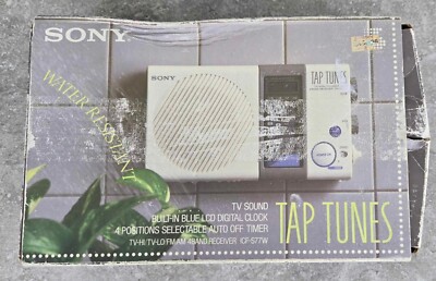 Vtg Open Box Sony Tap Tunes ICF-S77W 4 Band AM/FM/TV Receiver Radio FREE US SHIP