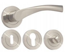 Türgriff Türdrücker Rosettengarnitur Rosetten Türklinke Türbeschlag Satin-Etna