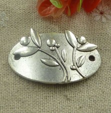 Free Ship 40 pcs tibetan silver flower connectors 39x26mm L-2251