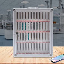 Cell Phones Storage Cabinet WallMounted Pocket Chart Storage Locker Box w/Handle