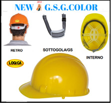 CASCHETTO DA LAVORO ELMETTO PROTETTIVO 300 GRAMMI LEGGERO IN POLIETILENE GIALLO