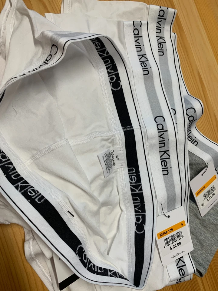 Bermuda masculina de algodão nova com etiquetas Calvin Klein F3788 logotipo cintura média cintura média P M - Imagem 4 de 4