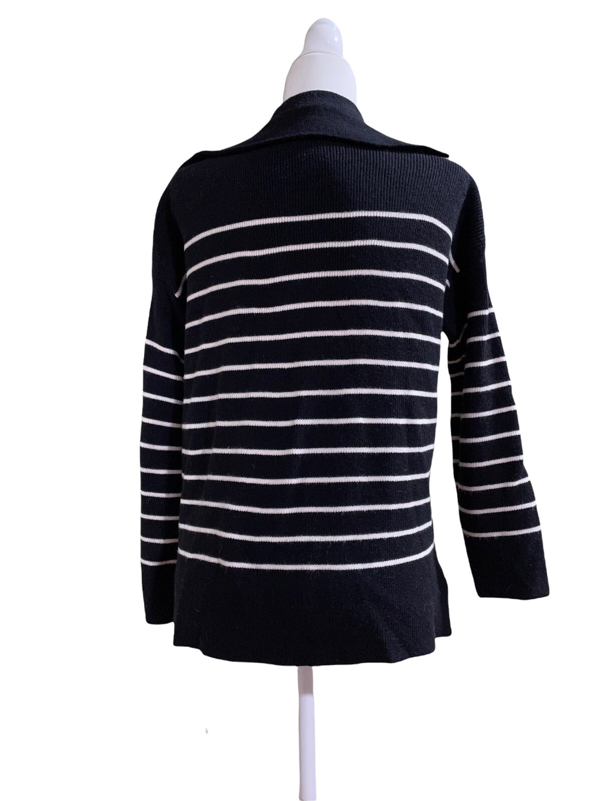 Philosophy Split Neck Collar Striped Sweater Wome… - image 4