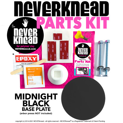 STOP THE HURT! BLACK NEVERknead PARTS KIT Polymer Clay Conditioning Tool - Premo