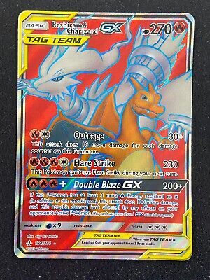 .com: RESHIRAM & Charizard GX 194/214 - Full Art - Unbroken