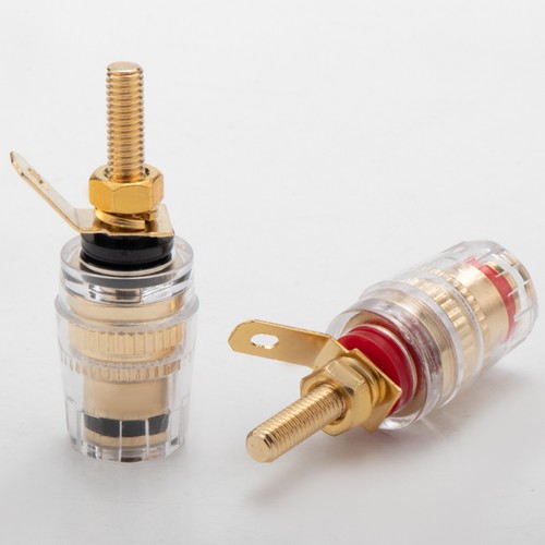Terminal de altavoz conector banana hembra chapado en oro poste de encuadernación HiFi de 4 piezas - Imagen 9 de 12