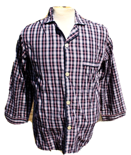 Brooks Brothers Mens Black, Red, White Plaid 2 Pc 100% Cotton Pajama Set Sz S - 第 1/9 張圖片