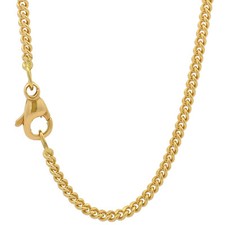 Panzerkette Halskette Breite 2.1 mm - 750 - 18 Karat Gold Auswahl