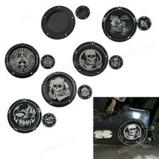 6Types Skull Edge Cut Derby Timing Timer Cover For Harley Touring Electra Glide
