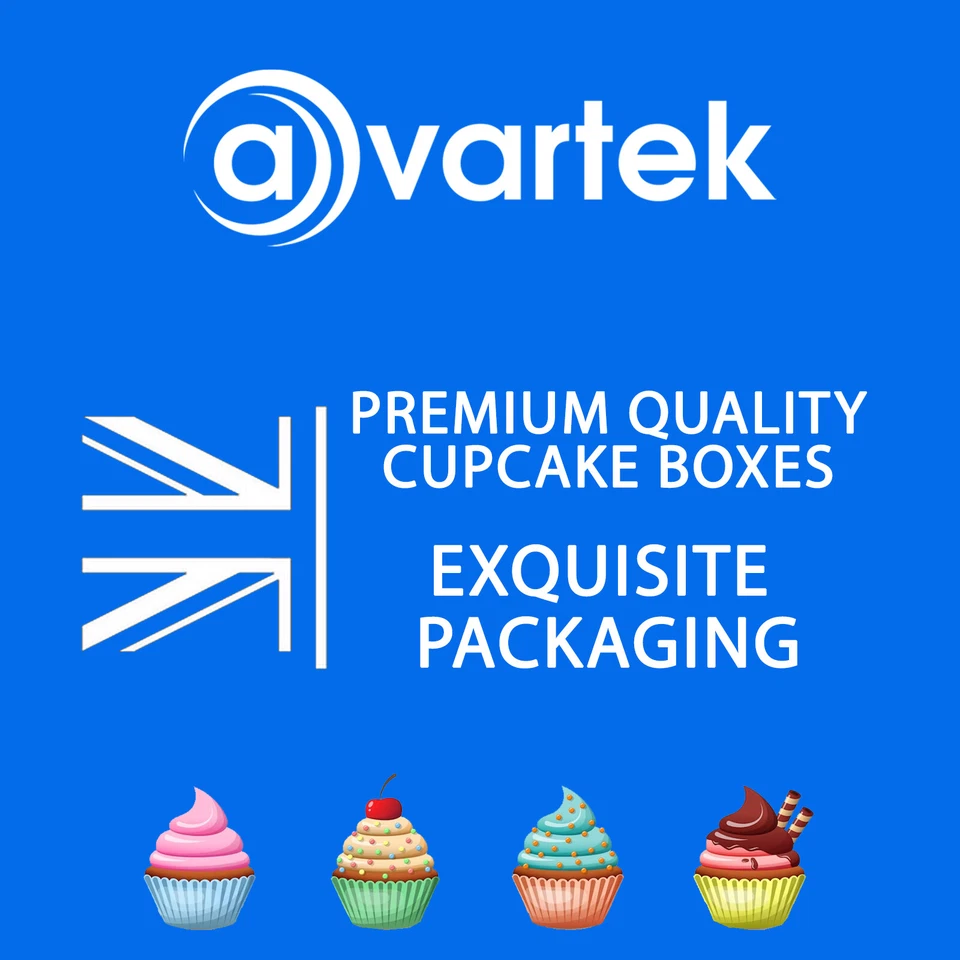 Windowed Cupcake Boxes for 1, 2, 4, 6, 12 & 24 Cup Cakes with Removable Trays - Image 2 of 4