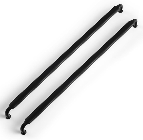 6 Pack 12-3/5 Inch (320Mm) Hole Center Cabinet Pulls Matte Black Zinc Alloy Kitc