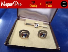 NOS 1940s 50s 60s Ford Cufflinks Set With Tie Bar 1950 1951 1952 46 47 48 49