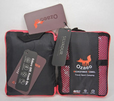 (2) Großes Mikrofaser Camping Handtuch schnelltrocknend antibakteriell leicht rosa rosa rosa
