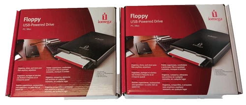 LOT 2x NEW BOX IOMEGA FLOPPY DRIVE USB PC/MAC