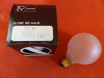 Paulmann Globe G Ø 80 mm Satin Finish 100 Watt E27 Ball Lamp NEW Stock Clearance