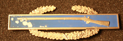 ★１９４３年＊アメリカ軍＊９２５銀製/ＳＴＥＲＬＩＮＧ＊ＣＩＢバッジ（実物） Sterling 2 War Combat Infantryman's Badge W/ Star - SB Maker