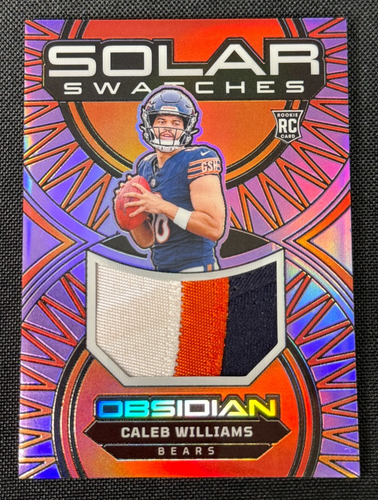 Caleb Williams /49 Rookie Jersey 3 Color Patch Solar Swatches 2024 Obsidian