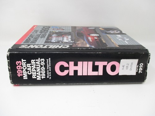 1989-1993 Chilton's Import Car Acura Audi BMW Auto Repair Manual USED HARDCOVER - Imagen 3 de 6