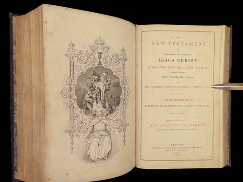 1852 BELFAST Bible Catholic DOUAY English Douai Bishop Crolly Armagh IRELAND - Picture 13 of 21