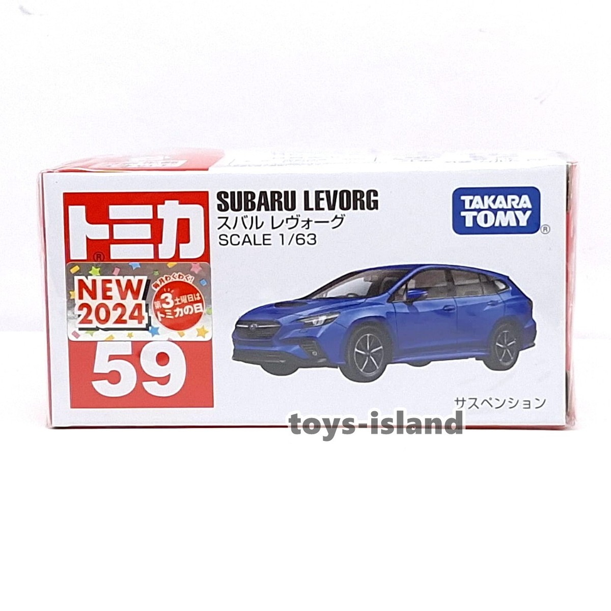 TOMICA 59 SUBARU LEVORG 1/63 TOMY Diecast Car 2024 Sep New Model