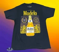 New Modelo Beer Bottle Logo Men's Vintage T-Shirt