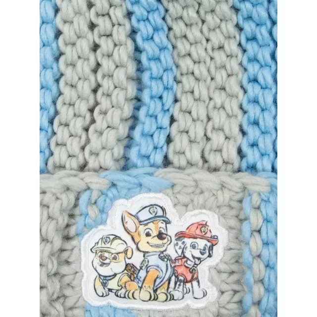 Conjunto de gorro y guantes de punto Paw Patrol azul y gris para niños pequeños/talla única Foto 4 de 4
