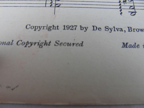 Good News 1927 Best things in life are Free Broadway Show Vintage Sheet Music - Picture 2 of 4