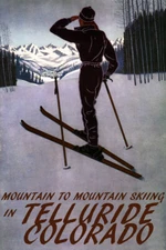 Mountain To Mountain Skiing In Telluride Colorado Vintage Poster Repro FREE S/H