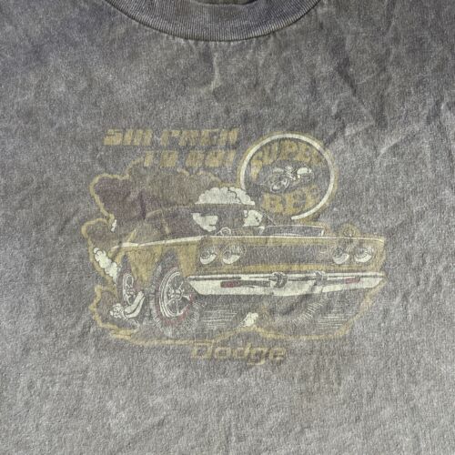 Vintage Dodge Super Bee Tshirt Six Pack To Go 440 Magnum V8 Tan Brown XXL - Picture 2 of 6