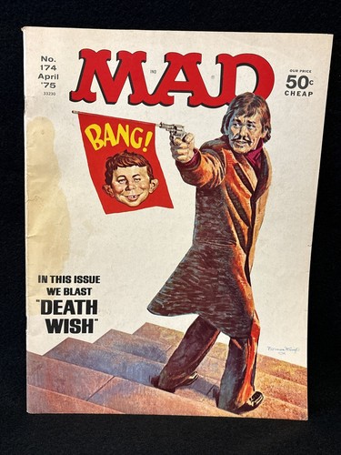 MAD Magazine No. 174 April 1975 Clean, Vintage, Carded/ Sleeved - VG/ NM - Picture 2 of 6