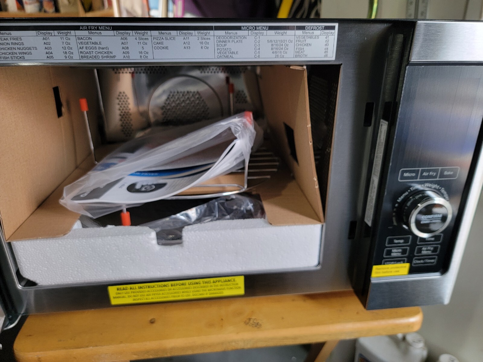 PowerXL BDK03 Microwave And Air Fryer Silver And Black eBay