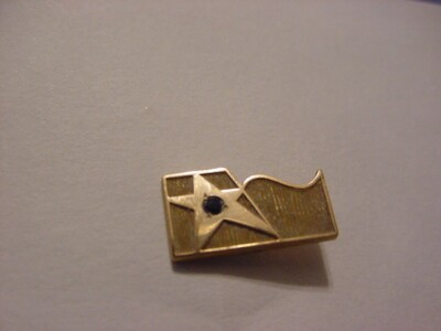 Texas International Hallmarked GF Service Pin With Sapphire.  Ex. Cond.  REDUCED