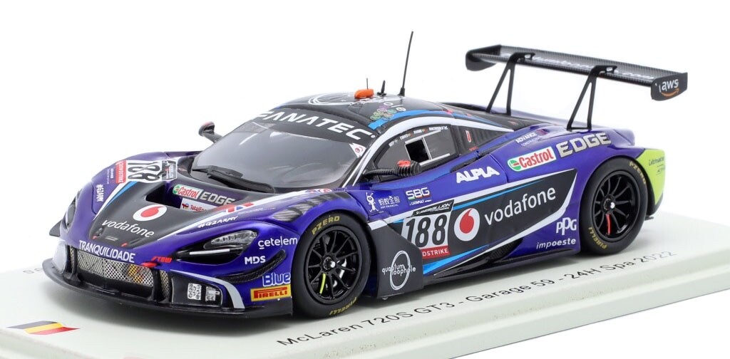 Spark SB523 McLaren 720S GT3 #188 'Garage 59' 24H Spa 2022 - 1/43
