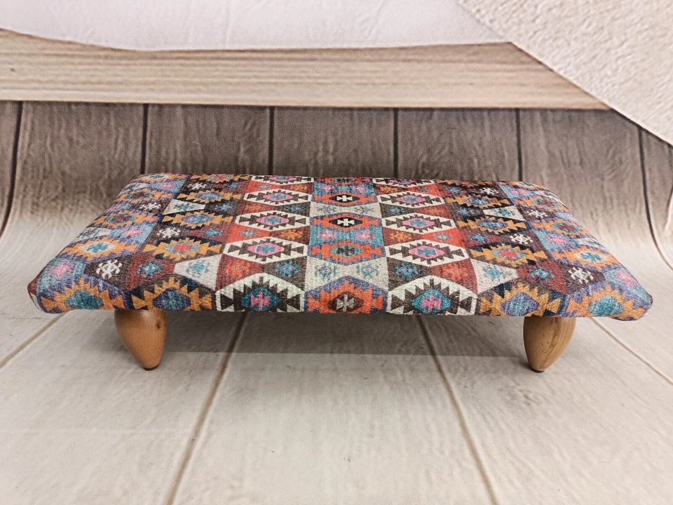 Handmade footstool Ottoman chair Floor chair Fireside chair Recliner stool Boho - Image 3 of 4
