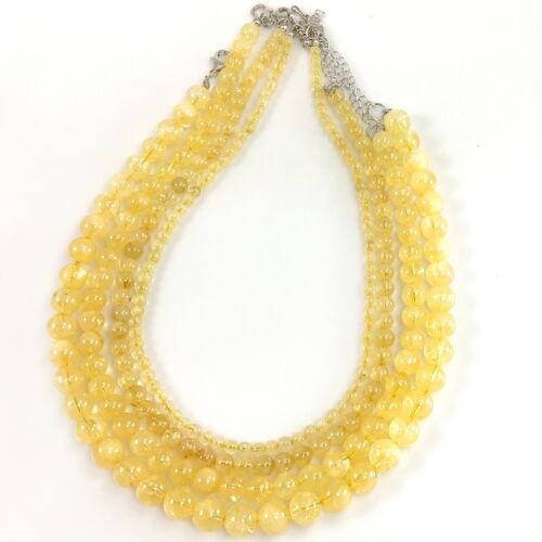 Collar de piedras preciosas hecho a mano joyería redondo suave con cuentas con broche de langosta plateada - Imagen 26 de 65