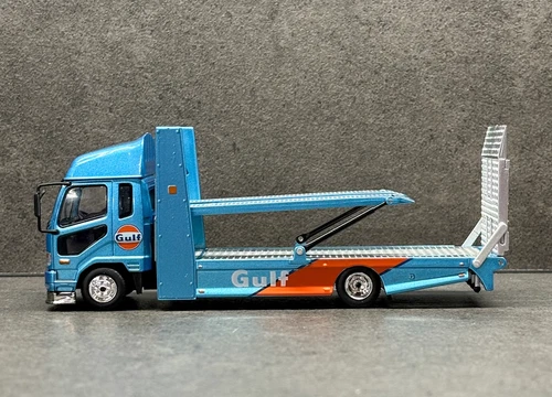 GCD 1:64 Blue Gulf Fuso Fighter Mk2 Double Deck Tow Model Diecast Metal Car - Picture 10 of 15