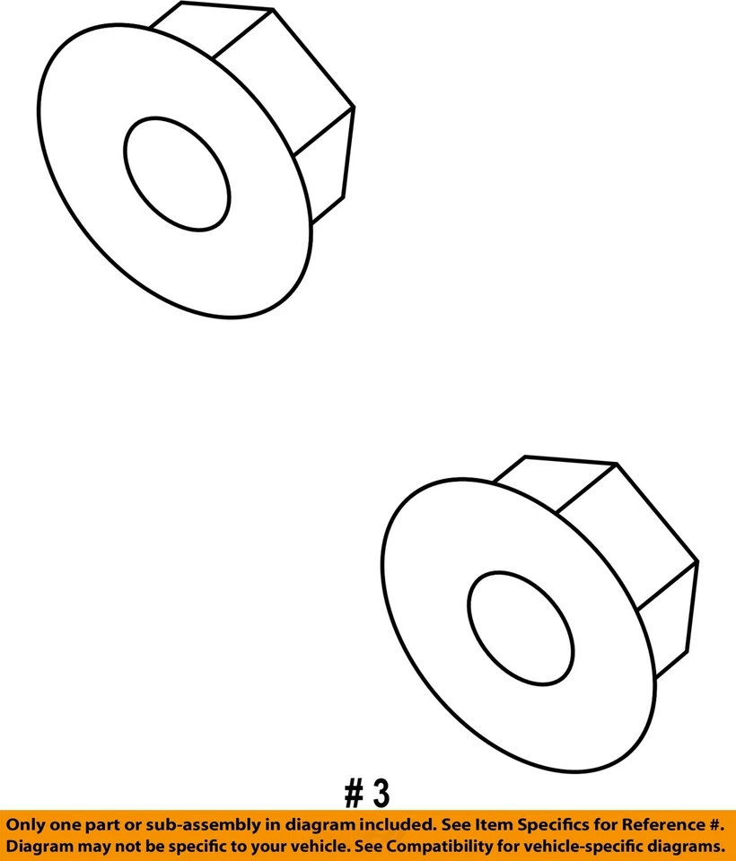 Componentes de suspensión calibre 99-23 CHRYSLER OEM - tuerca de nudillo 6505232AA Foto 2 de 2