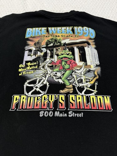Vintage 1998 Froggy's Saloon Daytona Bike Week Graphic T Shirt 2X Single Stitch - Picture 9 of 9