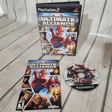 Marvel Ultimate Alliance (PlayStation 2, 2006 Black Label) CIB Tested & Working