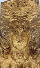 Knife Scales Worm-hole Golden Camphor Wood Burl Bookmatch Handles 5.1"x2.9"x0.4"