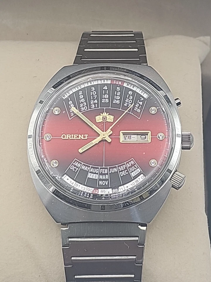 Relógio de pulso automático Orient 21 Jewels College calendário perpétuo de vários anos - Imagem 2 de 4