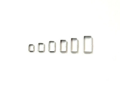 Flaches Hundehalsband Schlaufe vernickelt 10 mm - 27 mm Metallgurthalter Gurtband