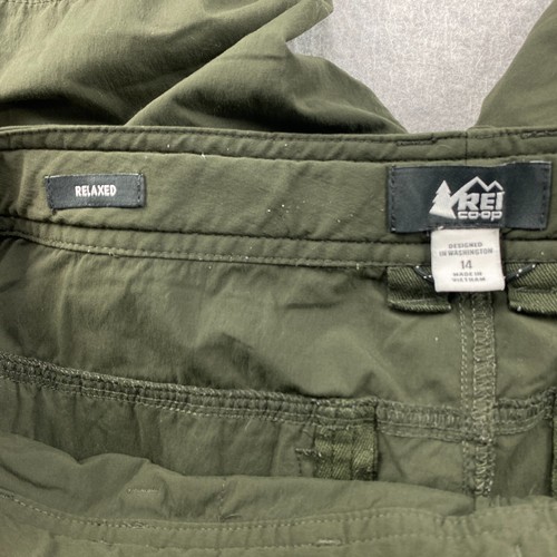 Rei Co-Op Sahara Convertible Hose Damen 14 Grün Relaxed Cargo Zip Off Wandern - Bild 18 von 19