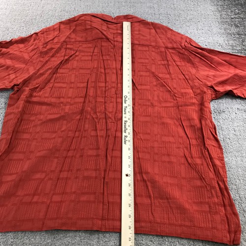 Pendleton Shirt Mens Extra Large Bamboo Cotton Orange Checkered Button Up - Picture 8 of 12