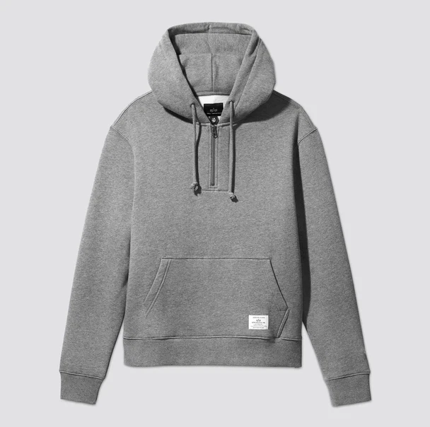 | Medium Essential Quarter eBay - Heather Alpha Charcoal Zip Industries Hoodie