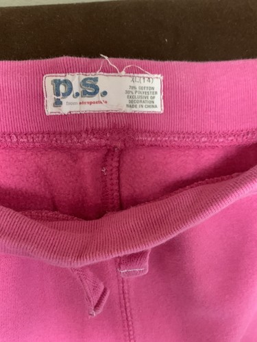 GIRLS SIZE 14 PINK PS NY SWEATPANTS SOFT SUPER CUTE!! - Picture 3 of 3