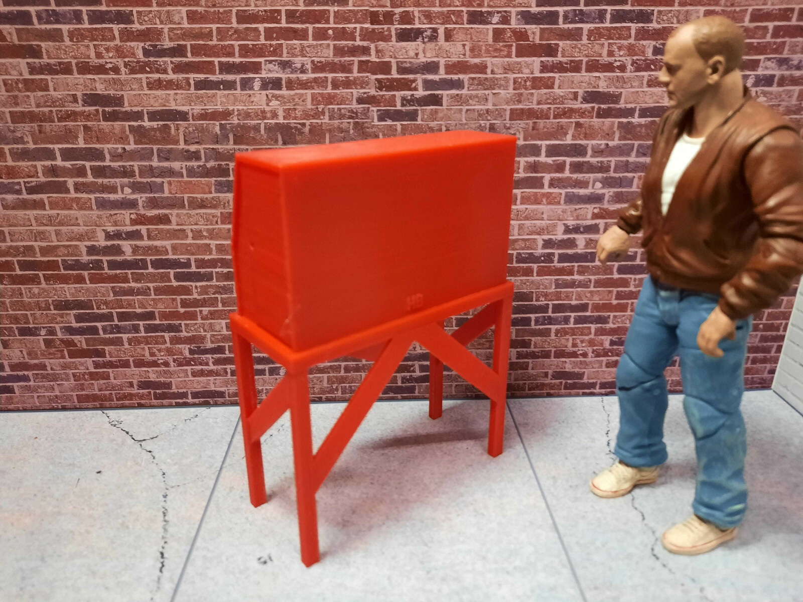 Sand Blast Model Prop Shop Garage Dollhouse Diorama Display